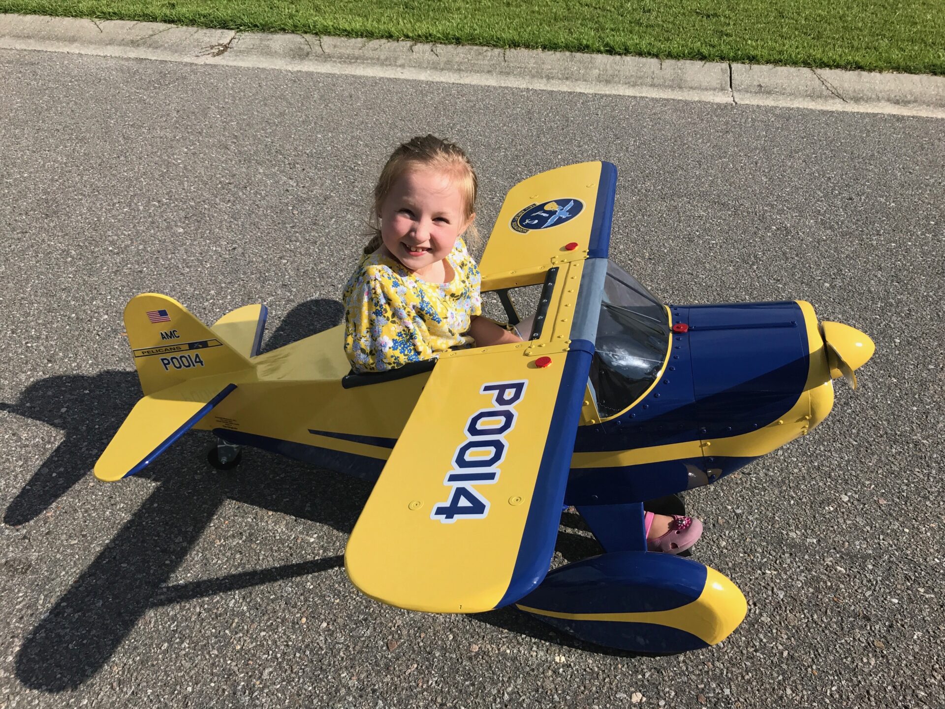 Child's pedal airplane on sale